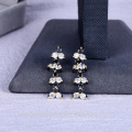 2018 Meilleur prix 925 Boucles d&#39;oreilles de la Chine, boucle d&#39;oreille de zircone avec de haute qualité